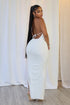 Viva Rhinestone Beaded Halter Maxi Dress